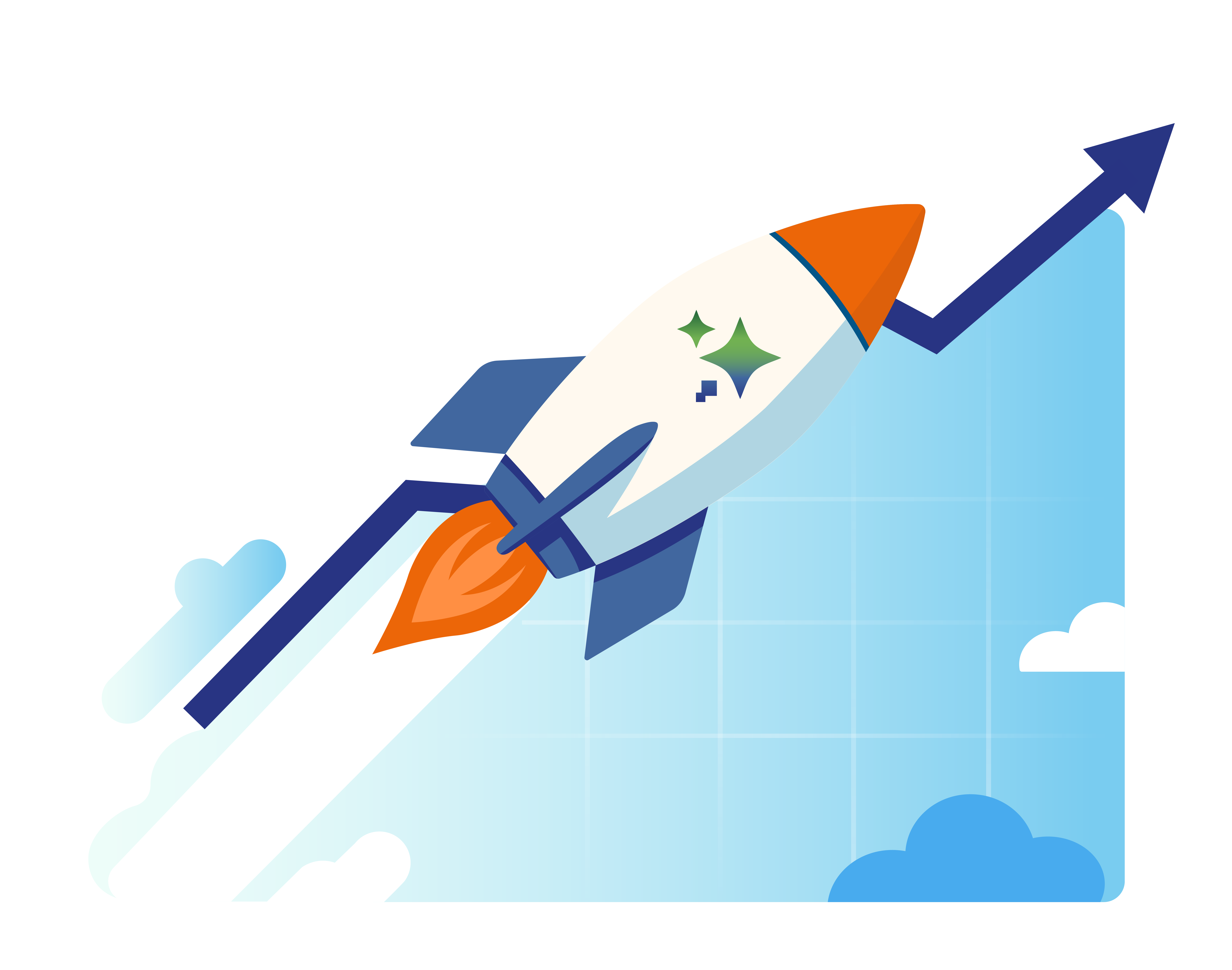 Accelerating growth with AI illustration