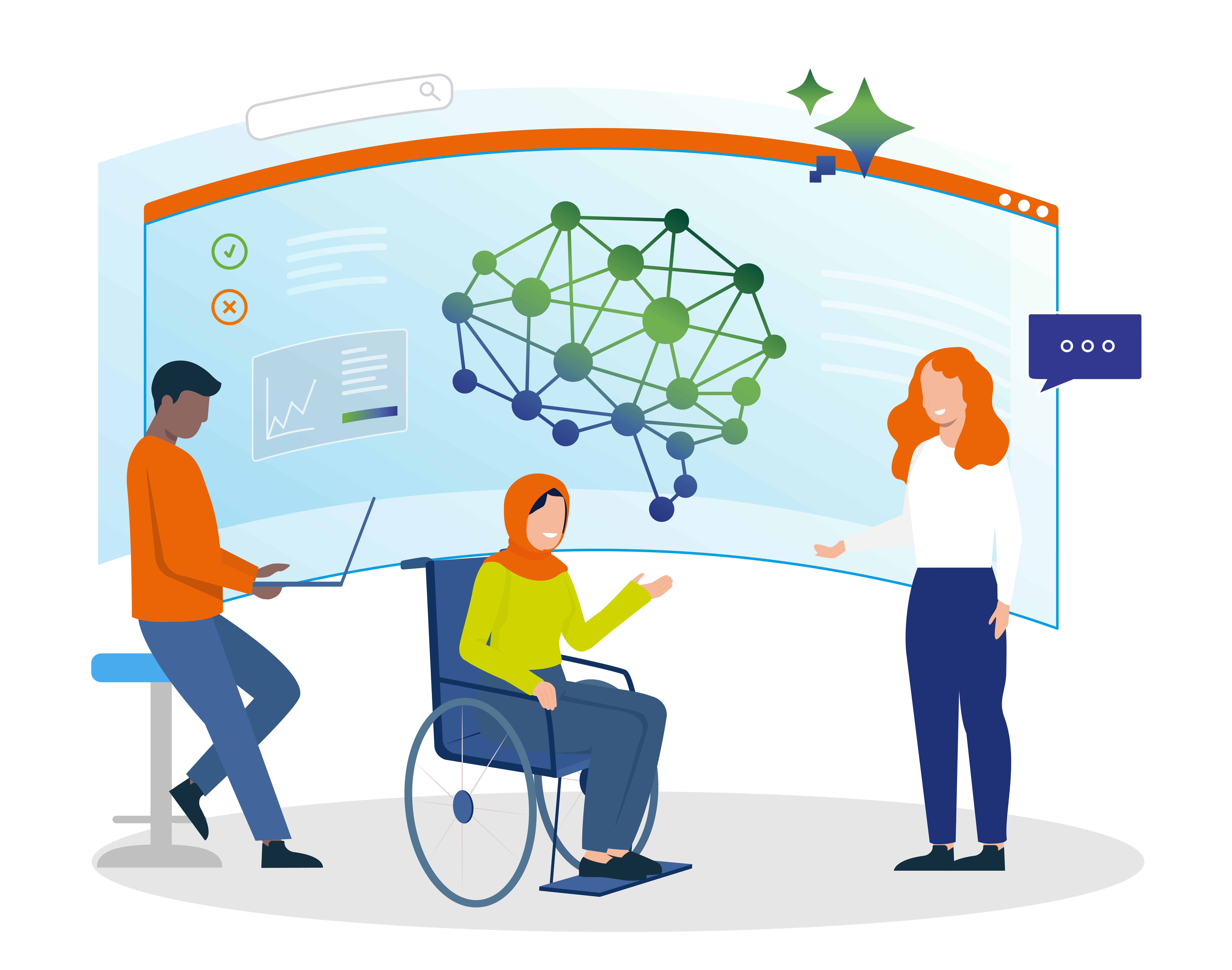 AI research and collaboration illustration